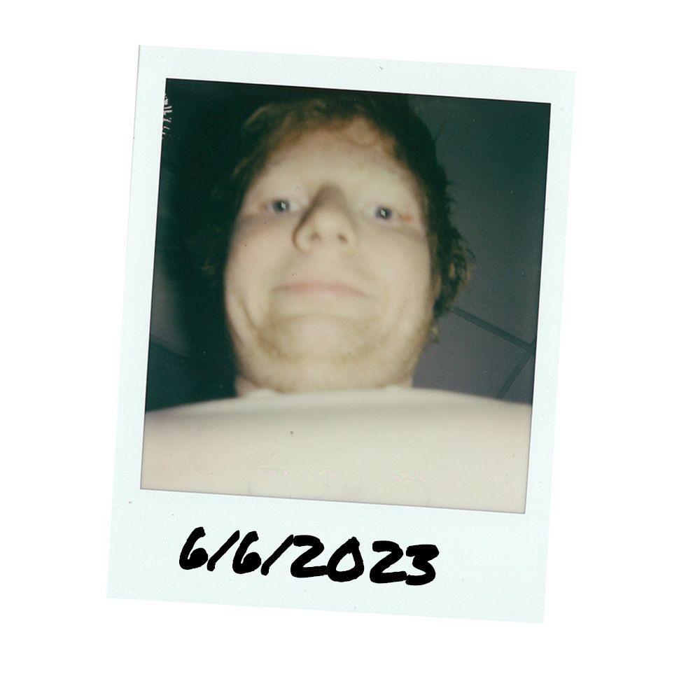 Polaroid selfie of Ed Sheeran during the Citi Concert Series on the TODAY show.